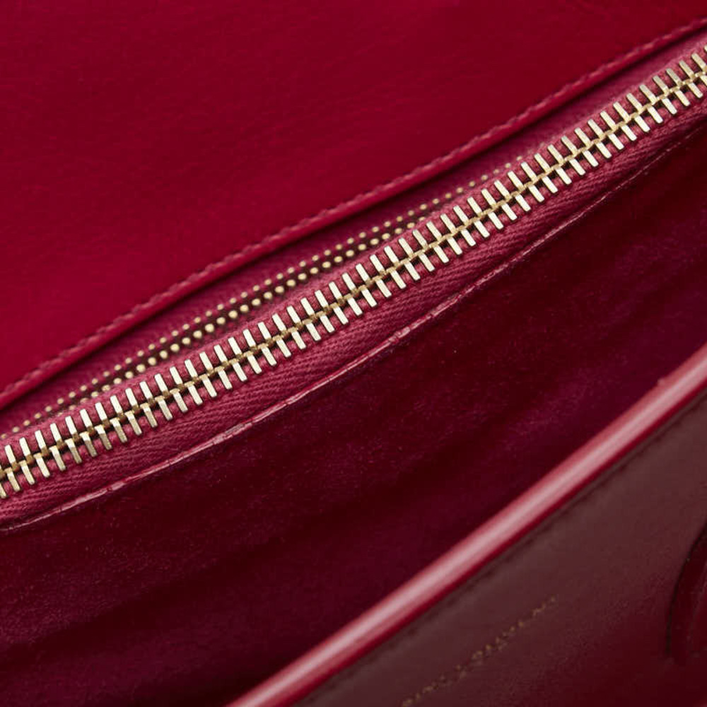 Saint Laurent Sac de Jour tote bag in pink red leather - Picture 5 of 9
